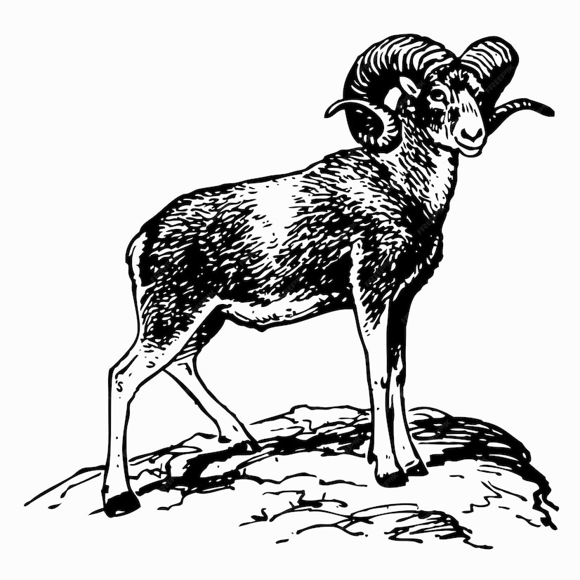 Premium Vector | Argali mountain sheep