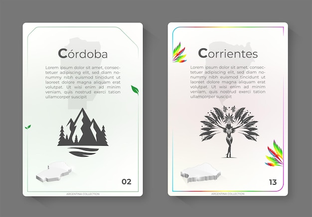 Argentina Card Collection Cordoba Corrientes