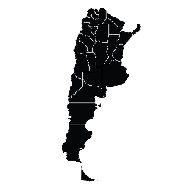 Argentina country map vector with regional areas