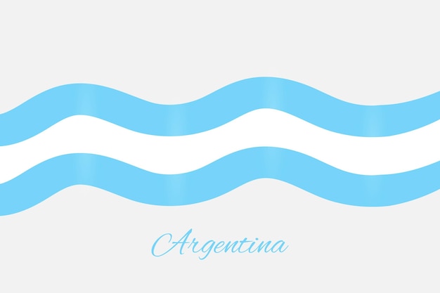 Vector argentina flag design ribbon concept