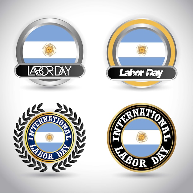 Vector argentina flag labour day design vector