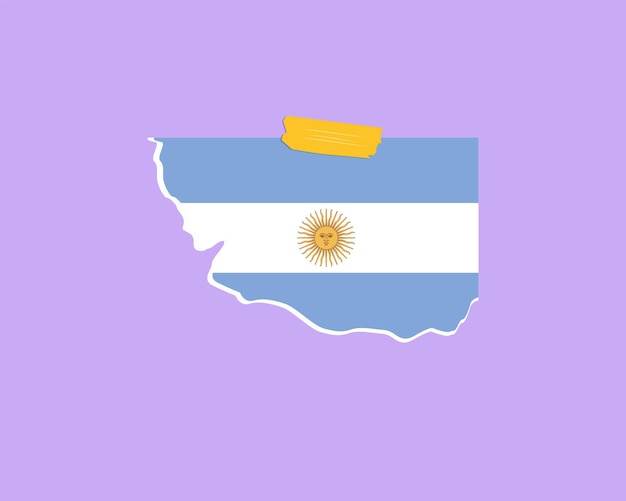 Vector argentina flag paper texture singlepiece element vector design