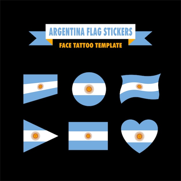 Vector argentina flag template