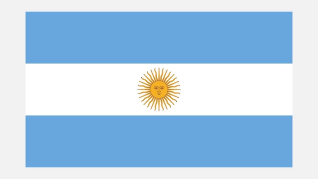 Bandiera dell'argentina con i colori originali