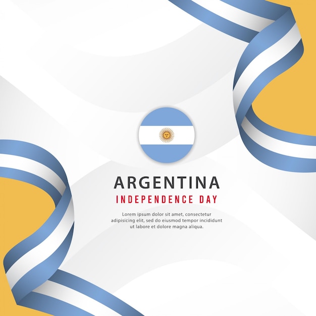 Argentina independence day template. design for banner, greeting cards or print.