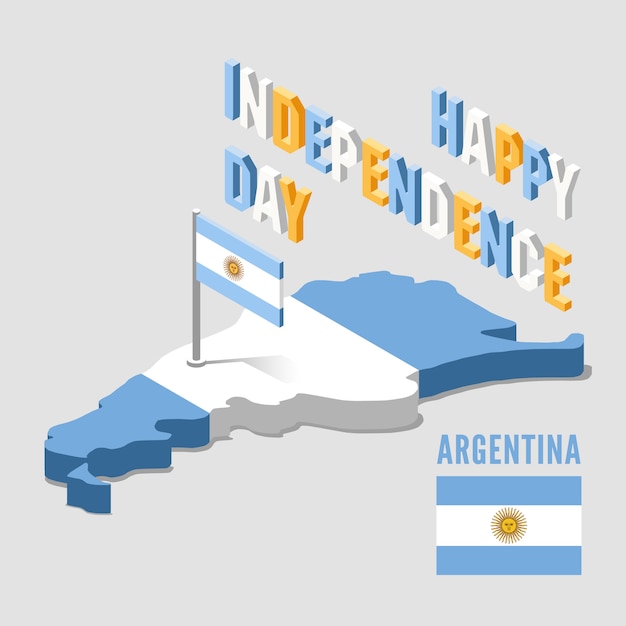 Vettore festa dell'indipendenza in argentina