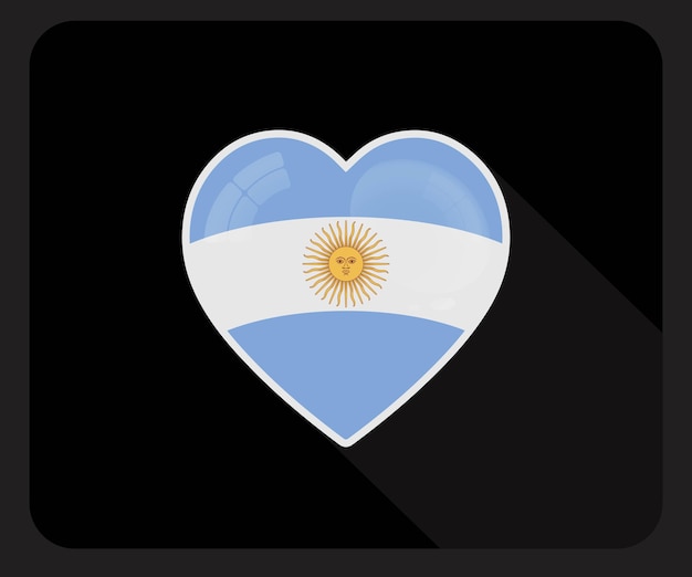 Vector argentina love pride flag icon