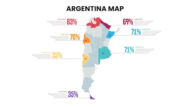 argentina modern map percentage infographic template detailed infographic map of argentina
