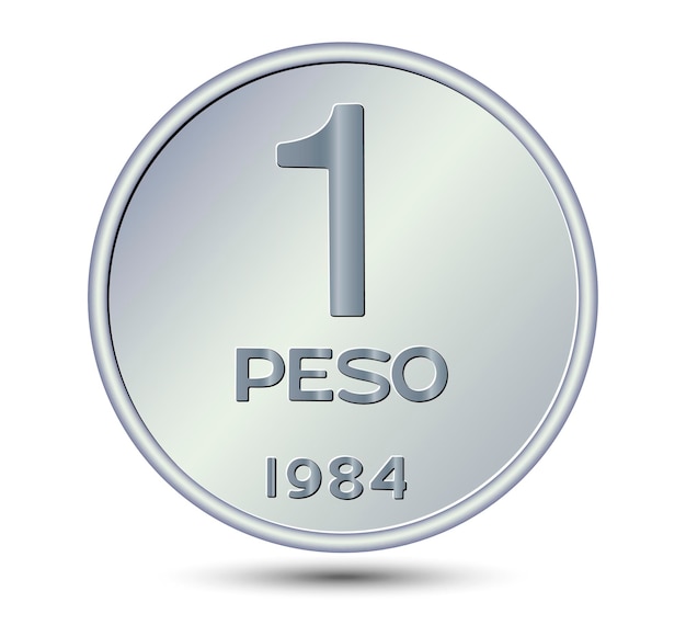 Argentina one peso coin Vector illustration