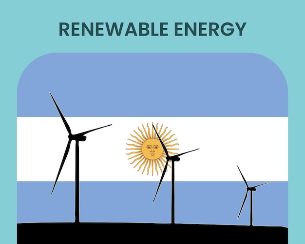 Vector argentina renewable energy environmental and ecological energy idea