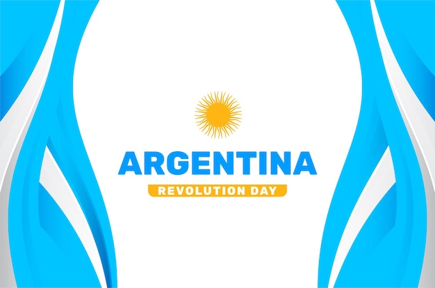 Vettore giorno della rivoluzione in argentina