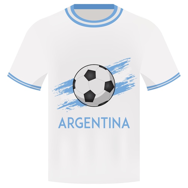 Argentina Soccer fan T Shirt with Ball and Flag theme