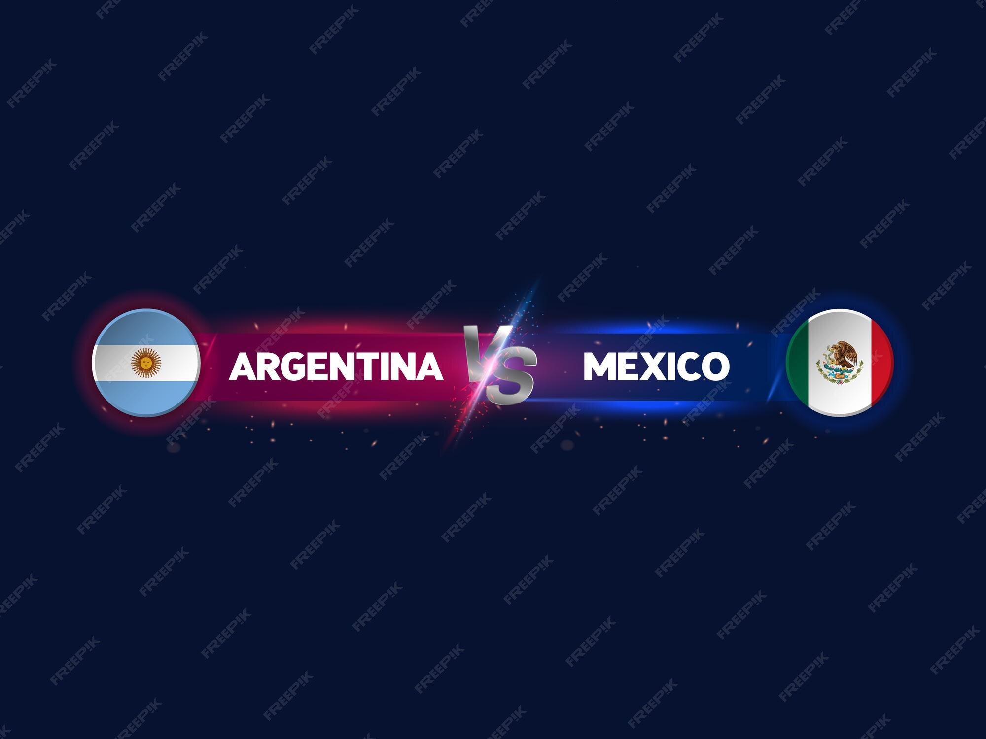 Premium Vector | Argentina VS Mexico Match FIFA World Cup 2022 match 