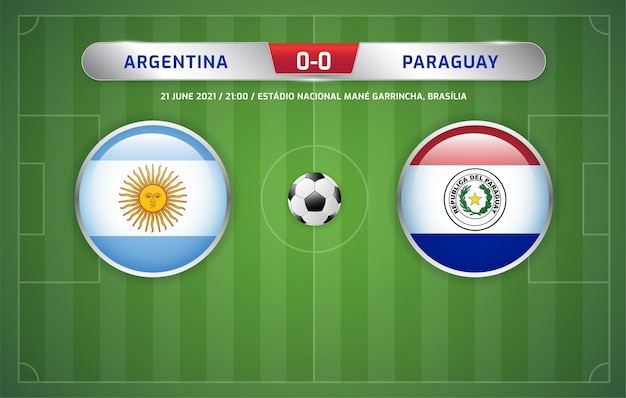 Argentina vs paraguaye scoreboard broadcast football south americas tournament 2021