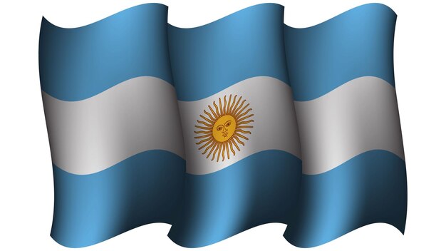 argentina waving flag design vector illustration