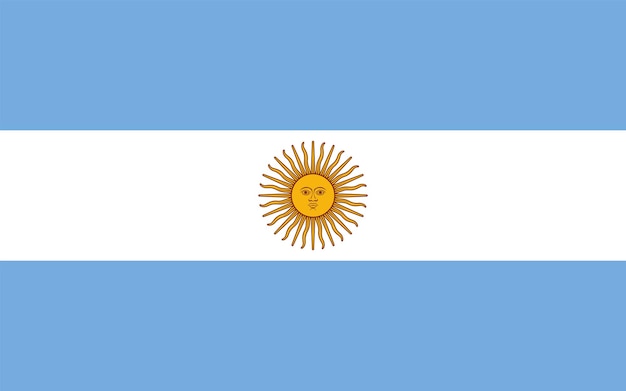 Argentinië vlag officiële kleuren en aandeel vector