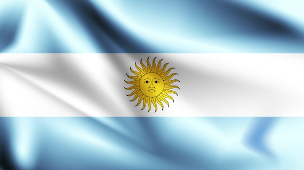 Argentinië vlag zwaaien met de wind