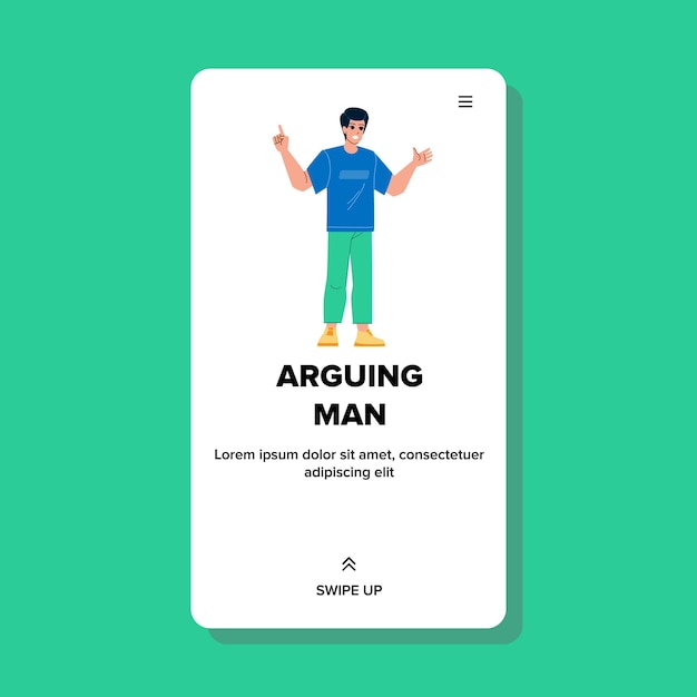 Arguing man vector