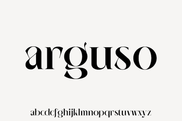 Arguso - роскошный и элегантный шрифт в гламурном стиле