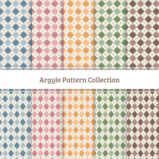 Vector argyle pattern collection