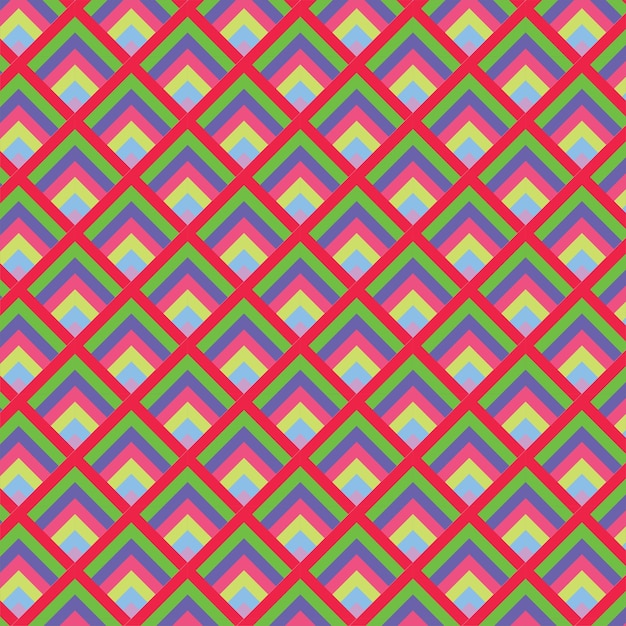 Argyle Style Rainbow Diamond Pattern Background