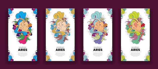 Aries Zodiac Contemporary Background