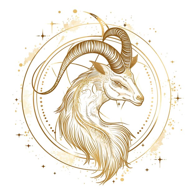 Vector aries zodiac sign