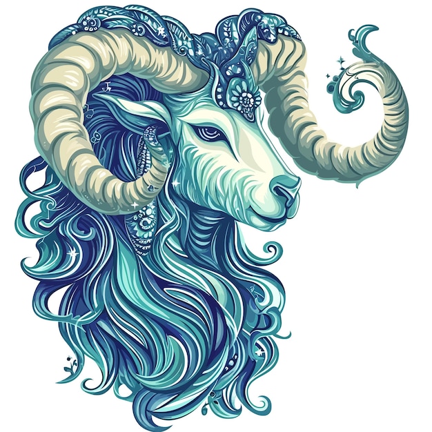 Vector aries zodiac sign