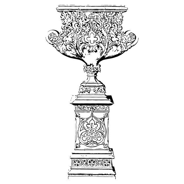 Aristocratic Luxury Lifestyle with Medieval House Design Furniture Garden Statues