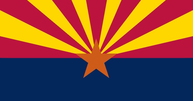 Vector arizona american state flag in vector