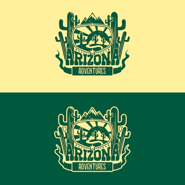 Disegno del logo distintivo dell'arizona