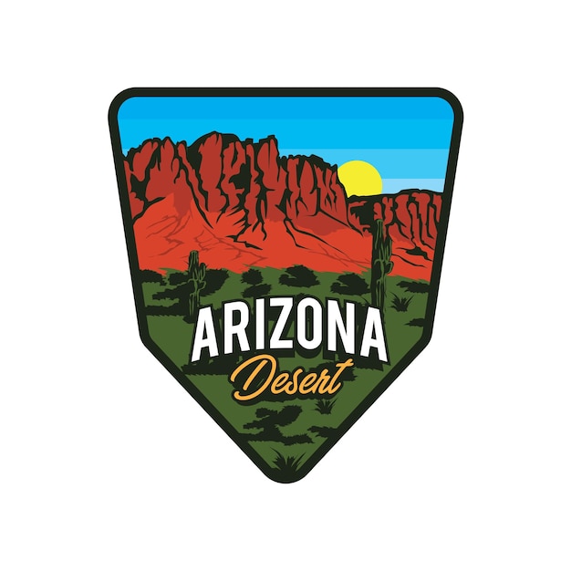 Arizona desert vector illustration