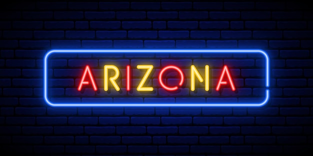 Insegna al neon dell'arizona