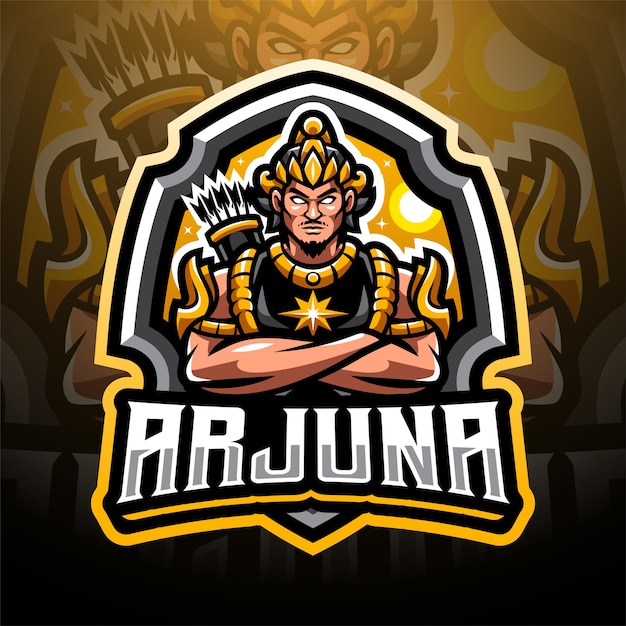 Дизайн логотипа талисмана arjuna esport