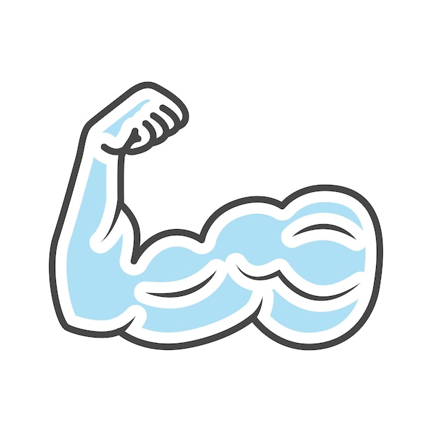 Arm muscles icon vector on trendy design