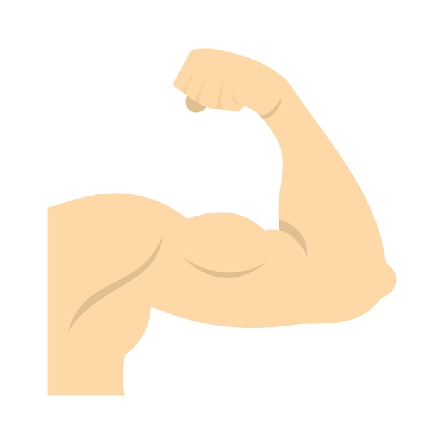 Vector arm showing biceps muscle icon isolated on white background vector illustration