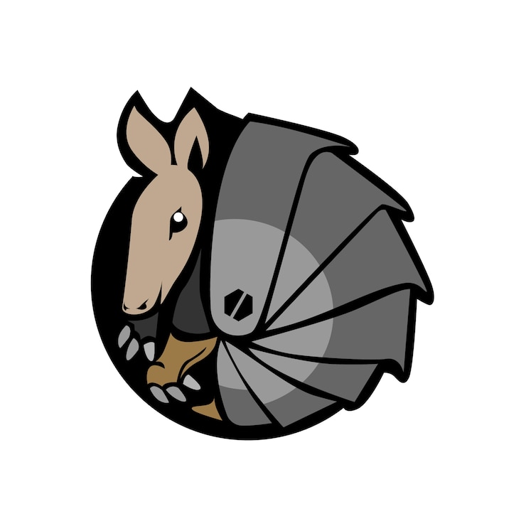 Vector armadillo mascot logo