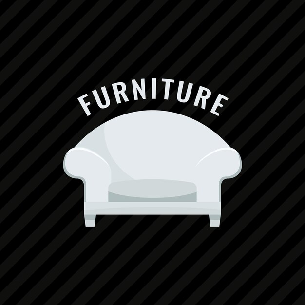 Armchair flat logo for your design