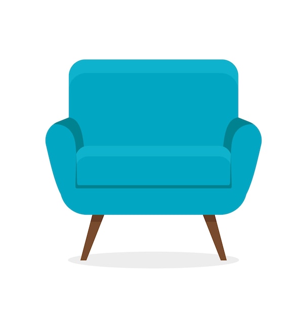 Vector armchair flat style vector design template.