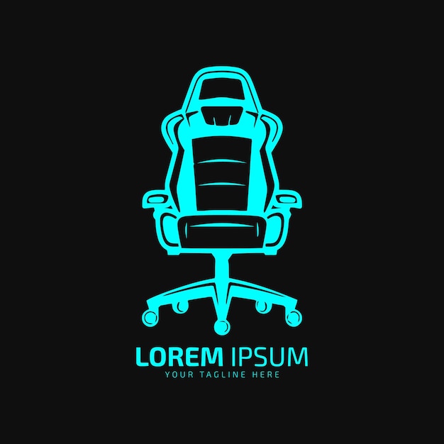 Armchair icon chair icon in trendy flat style office chair logo vector side view