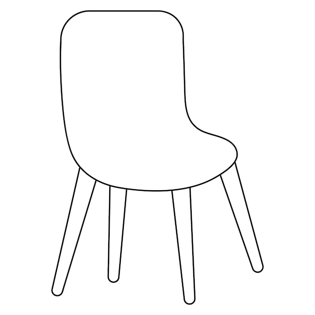 Armchair sketch chair back view interior elementfurniture for home and office