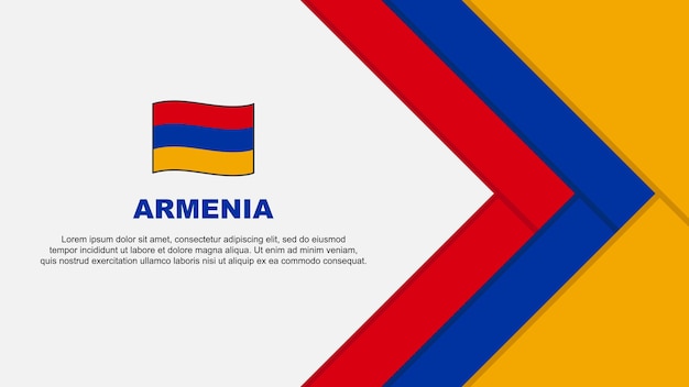 アルメニア フラグ抽象的な背景デザイン テンプレート アルメニア独立記念日バナー漫画ベクトル イラスト アルメニア漫画