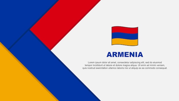 Armenia Flag Abstract Background Design Template Armenia Independence Day Banner Cartoon Vector Illustration Armenia Illustration