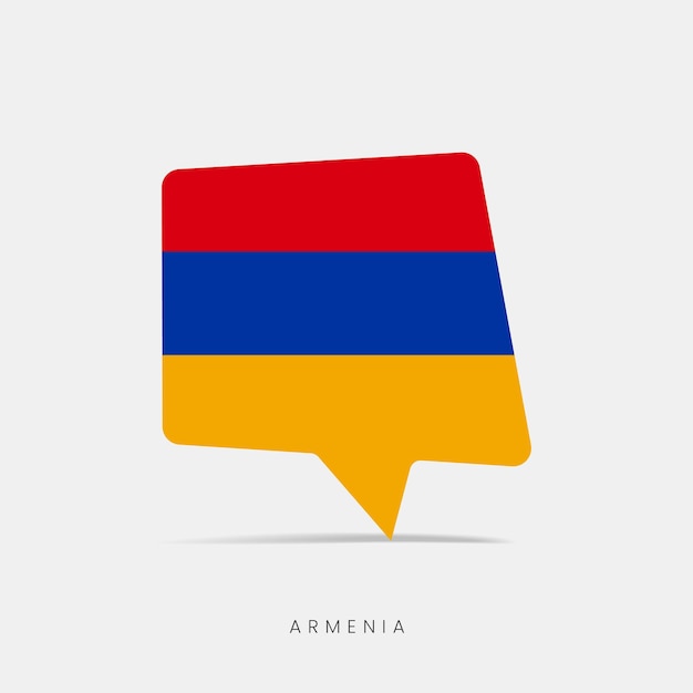 벡터 아르메니아 국기 버블 채팅 아이콘