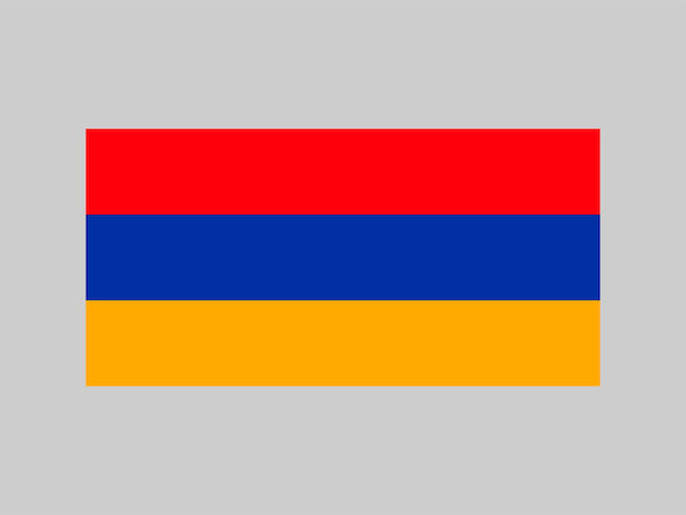 Armenia flag official colors and proportion Vector illustration