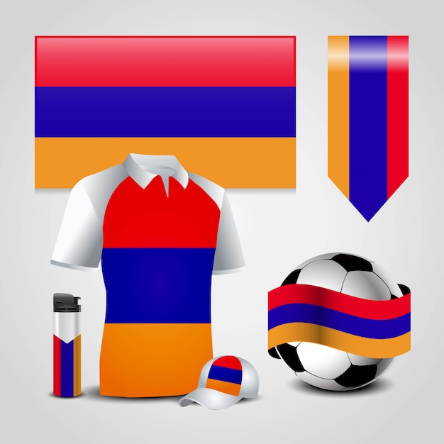 Set di sport bandiera armenia