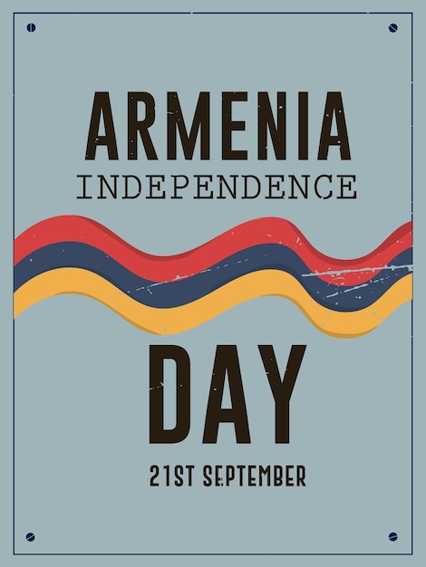 Armenia Independence Day 21st September Poster design vector illustration