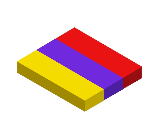 Armenia isometric flag