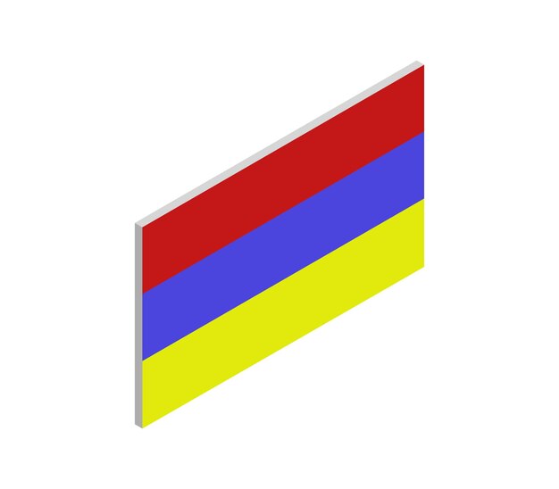 Armenia isometric flag