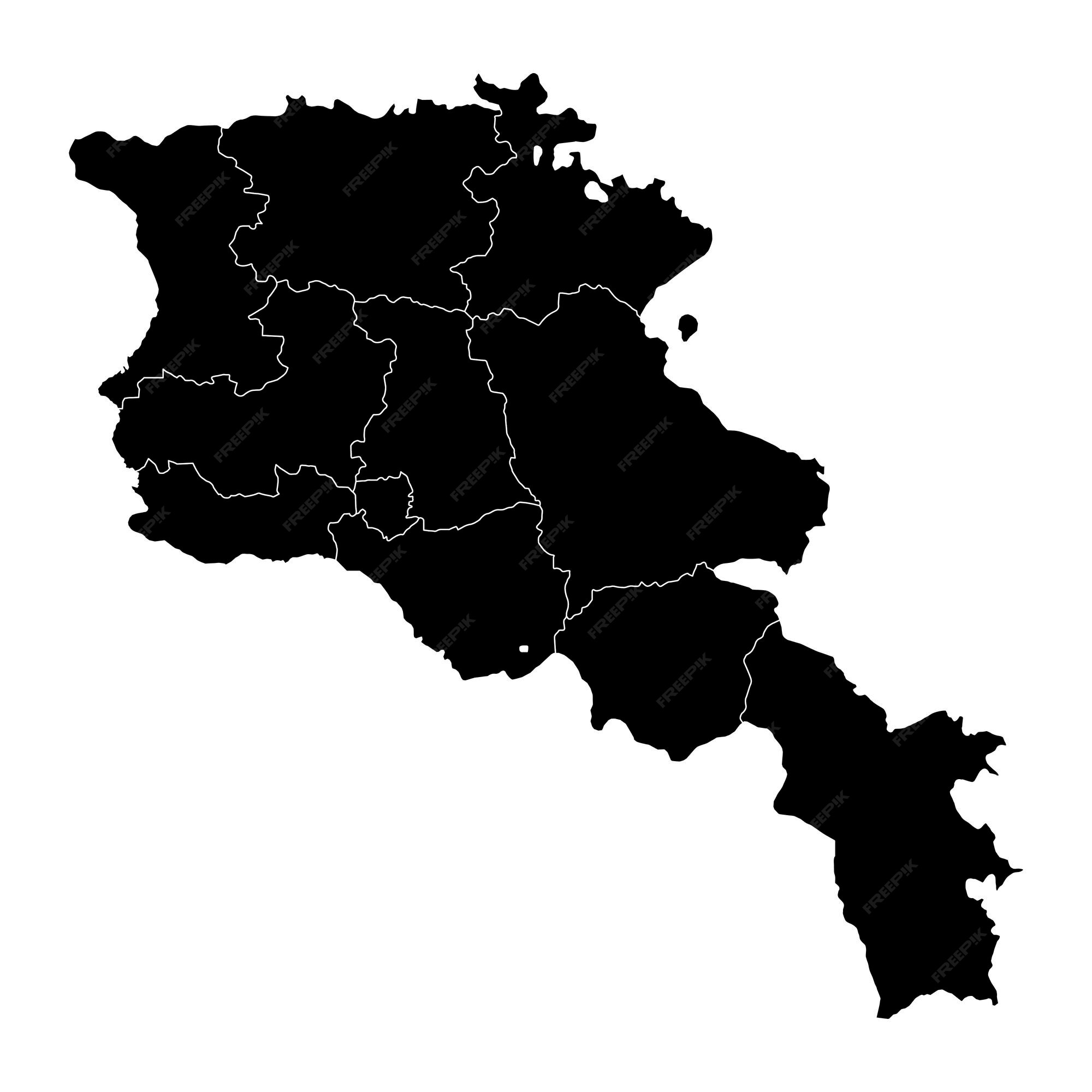 Vector Map of Armenia Political